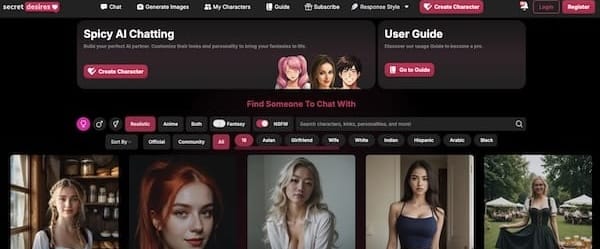 SecretDesires.ai - Realistic AI Girlfriend App